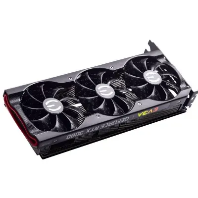 Placa gráfica EVGA GeForce RTX 3080 com três ventoinhas pretas