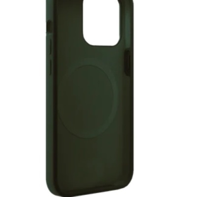 Capa preta para smartphone com recorte grande para câmara e círculo destacado na traseira