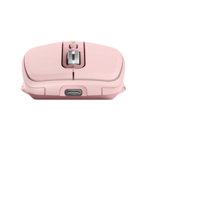 Ratinho de computador sem fios cor rosa com scroll central