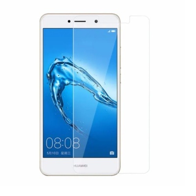 Smartphone Huawei branco com película protetora transparente