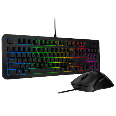 Teclado e rato gamer Lenovo Legion com iluminação RGB