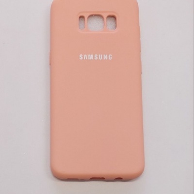 Capa de telemóvel Samsung cor salmão em silicone