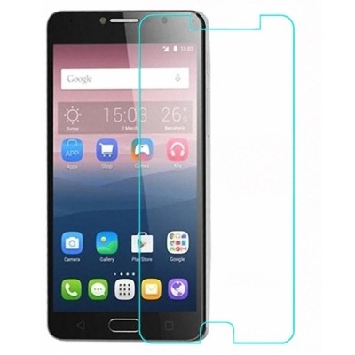 Smartphone preto com protetor de ecrã transparente colocado por cima