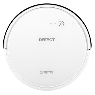 aspirador robô DEEBOT branco visto de cima