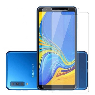 telemóvel Samsung azul com vidro temperado transparente