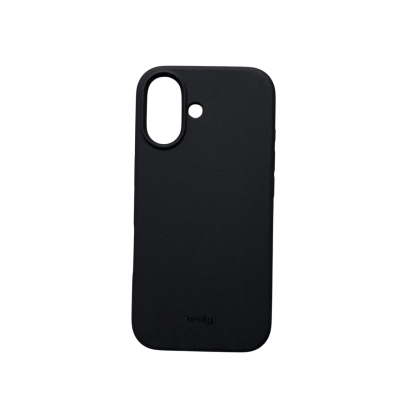 Capa preta para telemóvel com logo 'tecfy'