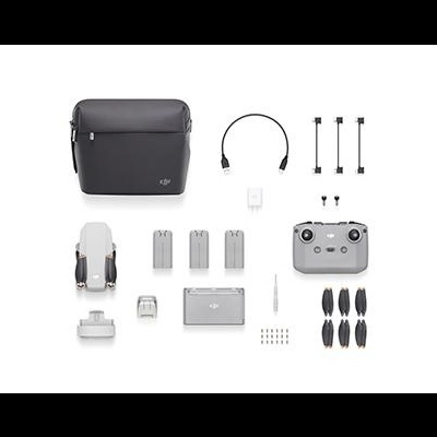 Kit de equipamento de drone com vários acessórios organizados