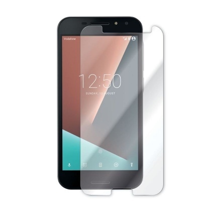 Smartphone preto com vidro temperado transparente