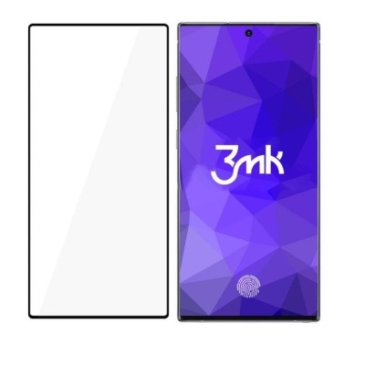 Smartphone com ecrã ligado e vidro protetor transparente ao lado