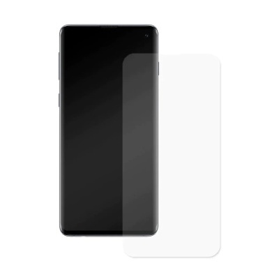 Telemóvel preto com película protetora transparente ao lado