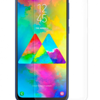 Smartphone colorido com vidro temperado transparente sobreposto