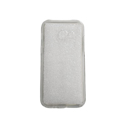 Smartphone com capa transparente e espuma branca de proteção