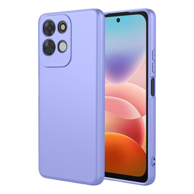 Telemóvel com capa lilás fosca e ecrã colorido
