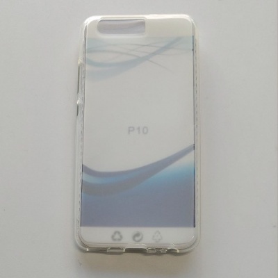 Capa transparente para Huawei P10 com padrão em azul e cinzento