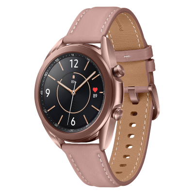 Smartwatch de caixa e bracelete cor de rosa com mostrador digital