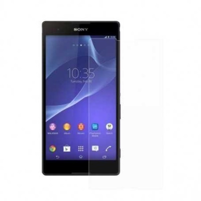 Smartphone preto Sony com ecrã principal visível