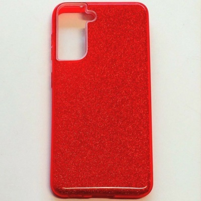 Capa vermelha brilhante para telemóvel com recorte para câmaras
