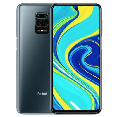 Smartphone Xiaomi Redmi preto com quatro câmaras na traseira e ecrã colorido frontal