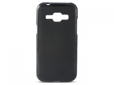 Capa preta para telemóvel em plástico rígido com recortes para câmara e botões