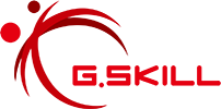 Logótipo vermelho G.SKILL em fundo branco