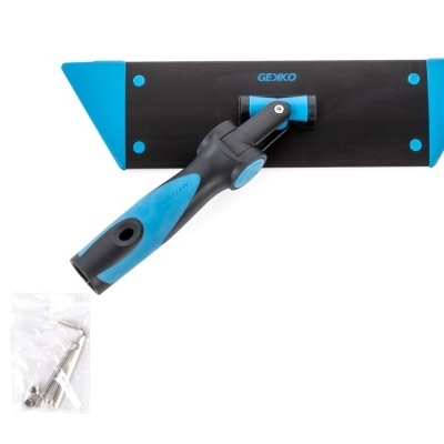 Rodo de limpeza GEKKO preto e azul com acessórios em saco plástico