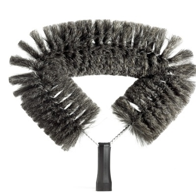 Escova de limpeza preta com cerdas cinzentas