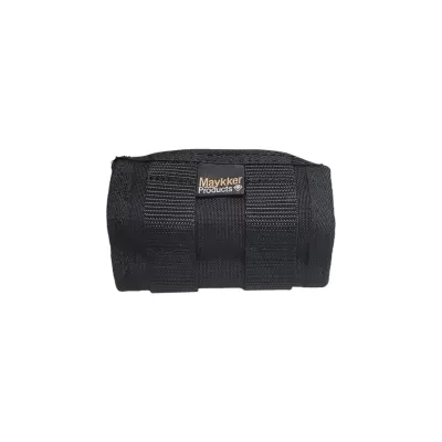 Bolsa compacta preta com etiqueta Maykker Products