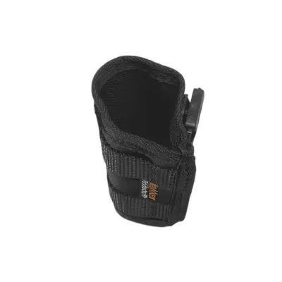 Estojo ou suporte de nylon preto com fecho e etiqueta Hefty Hold