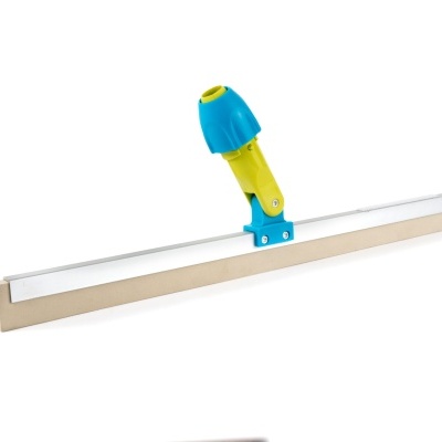 Rodo de limpeza amarelo e azul com lâmina branca