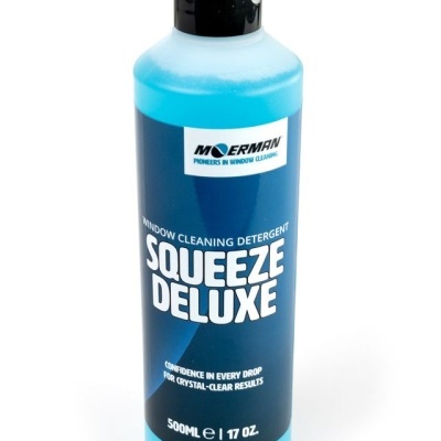 Frasco azul de detergente para limpeza de janelas Moerman