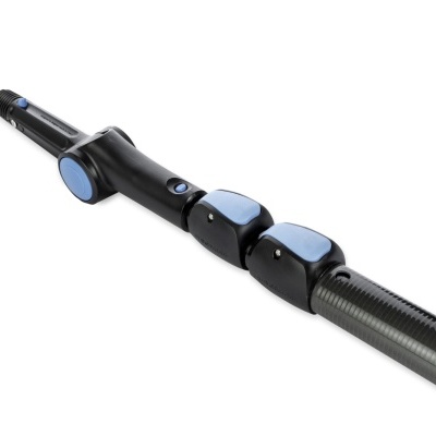 Varinha articulada de fibra de carbono preta com detalhes azuis