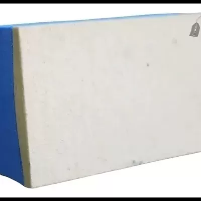 Bloco de yoga retangular azul e branco