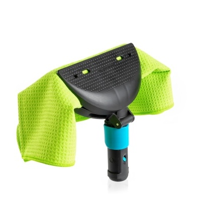 Aparelho de limpeza para janelas com microfibra verde