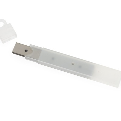 Pen drive USB branco translúcido com tampa removível