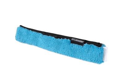 Pano de microfibra azul e preto com etiqueta Koch Chemie