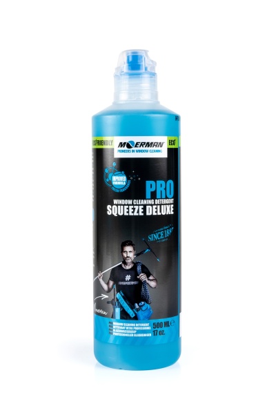Frasco de detergente azul para limpeza de janelas Moerman Pro Squeeze Deluxe