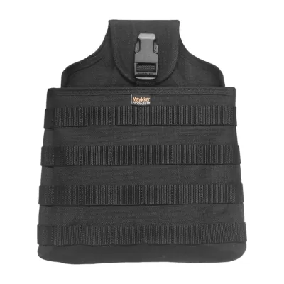 Colete táctico preto com fecho e faixas de nylon