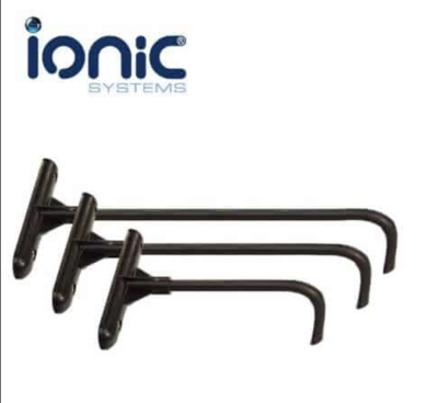 Conjunto de três chaves Allen pretas com cabo T e logotipo ionic SYSTEMS