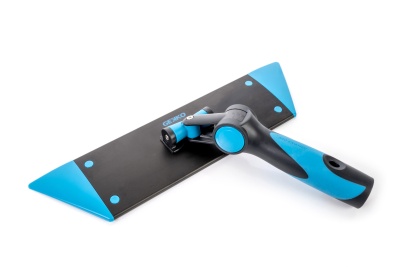 Raspador de janelas preto e azul com pega ergonómica