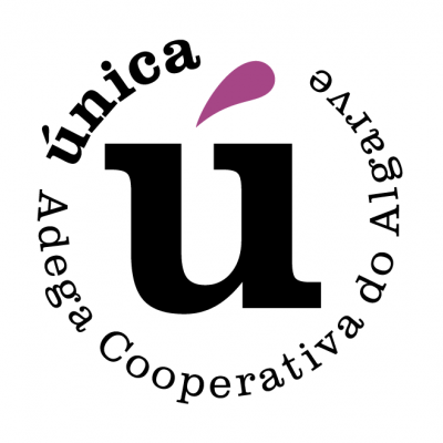 Logótipo com letra 'u' e texto circular 'única Adega Cooperativa do Algarve'