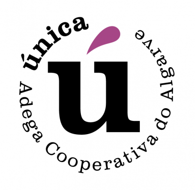 Logótipo com letra 'u' e texto circular 'única Adega Cooperativa do Algarve'