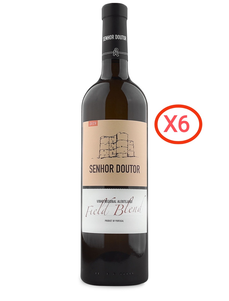 Garrafa de vinho tinto Senhor Doutor Field Blend 2019 com selo X6