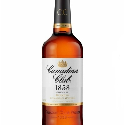 Garrafa de whisky Canadian Club 1858 Original Blended Canadian Whisky