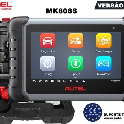 Scanner automóvel AUTEL MK808S versão 2024 com ecrã tátil e estojo preto