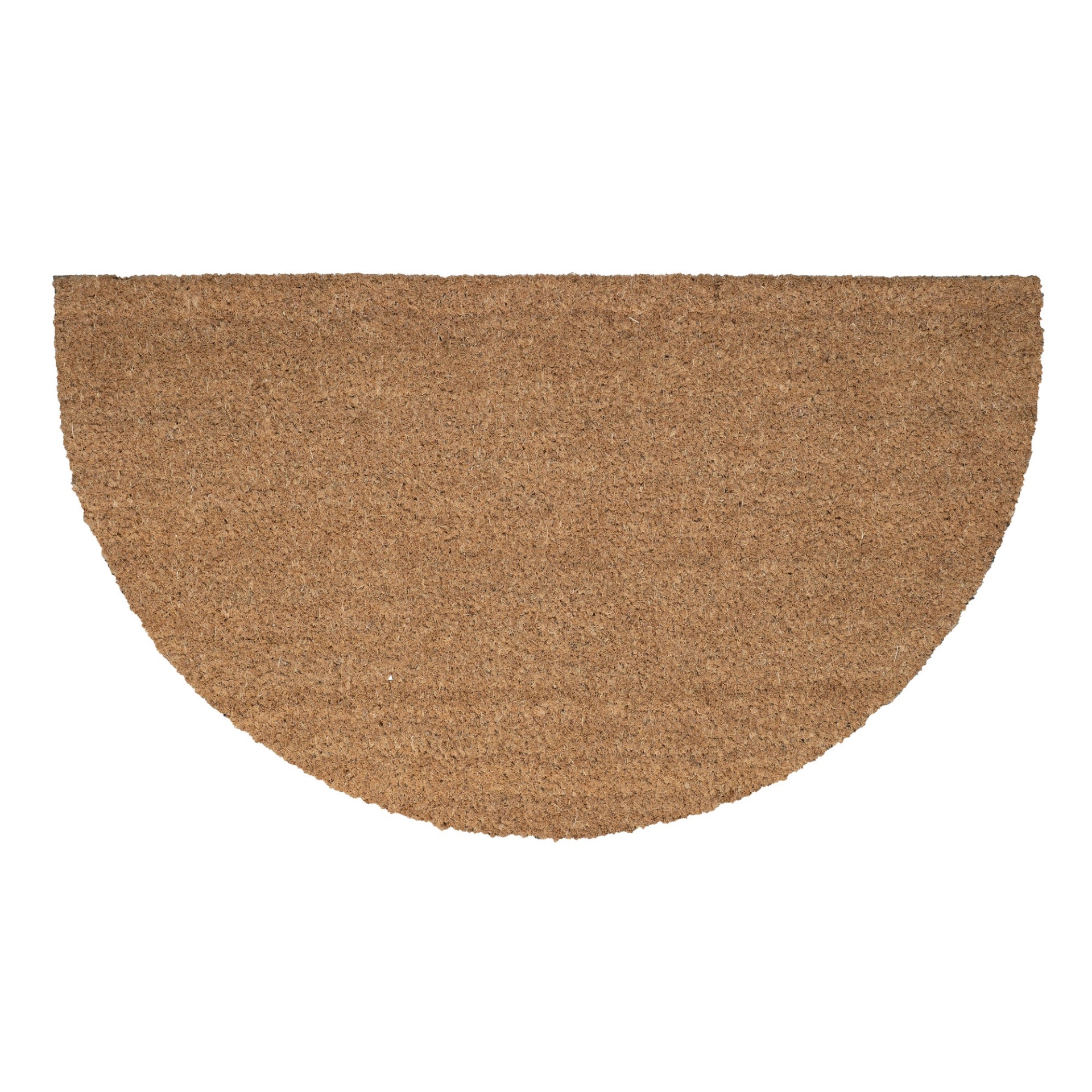 Tapete meia-lua de fibra de coco castanha clara