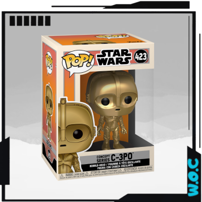 Funko Pop Star Wars C-3PO número 423 em embalagem