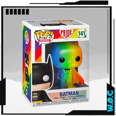Figura de vinil Batman Pride Pop! Heroes em caixa multicolorida