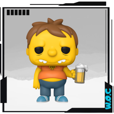 Figura Funko Pop do personagem Barney Gumble segurando um copo de cerveja