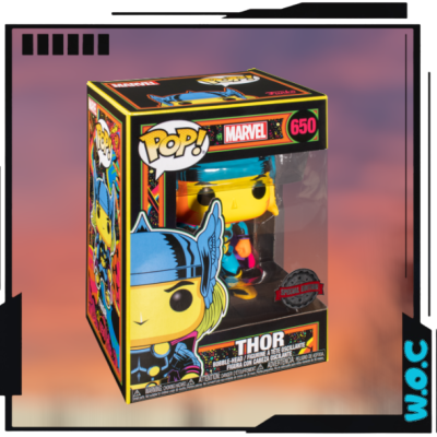 Figura Funko Pop! Thor Marvel número 650 na caixa