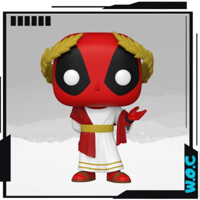 Figurine de Vinil Deadpool com túnica romana e coroa de louros